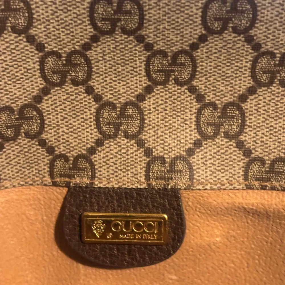 Gucci Monogram Canvas Leather Portfolio Vintage Laptop Bag - Picture 10 of 17